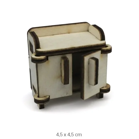 MN33 Minyatür Dolap Ahşap Boyanabilir Obje