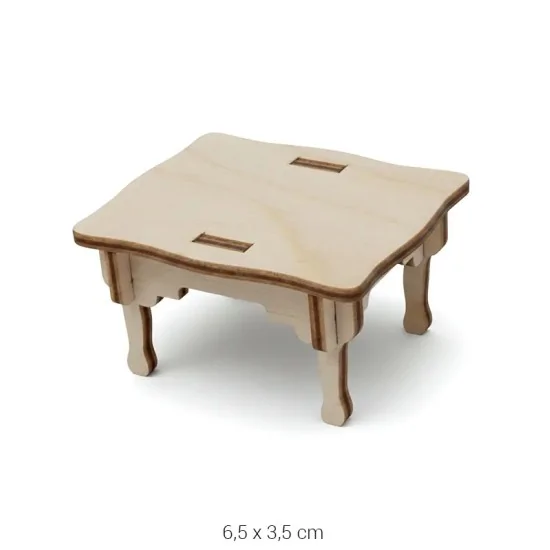 MN13 Minyatür Masa Ahşap Boyanabilir Obje