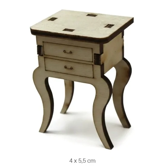 MN43 Minyatür Komodin Ahşap Boyanabilir Obje