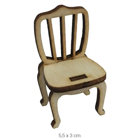 MN57 Minyatür Sandalye Ahşap Boyanabilir Obje