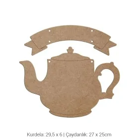 L116 Çaydanlık Kapı Süsü Ahşap Obje