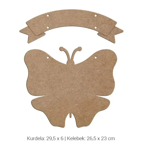 Ahşap Kelebek Kapı Süsü L115