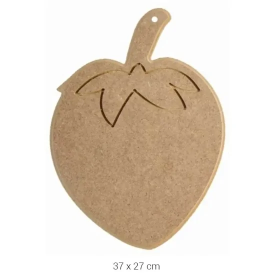 L380 Çilek Şeklinde Sunumluk Ahşap Boyanabilir Obje