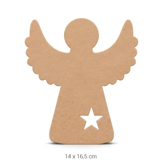 H122 Melek Ham Ahşap Boyanabilir Obje