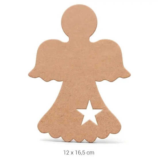 H123 Melek Ham Ahşap Boyanabilir Obje