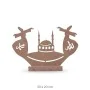 A035 Mevlana ve Cami Anahtarlık Ahşap Boyanabilir Obje