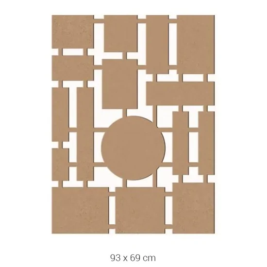 PA194 Büyük Çoklu Pano Ahşap Boyanabilir Obje