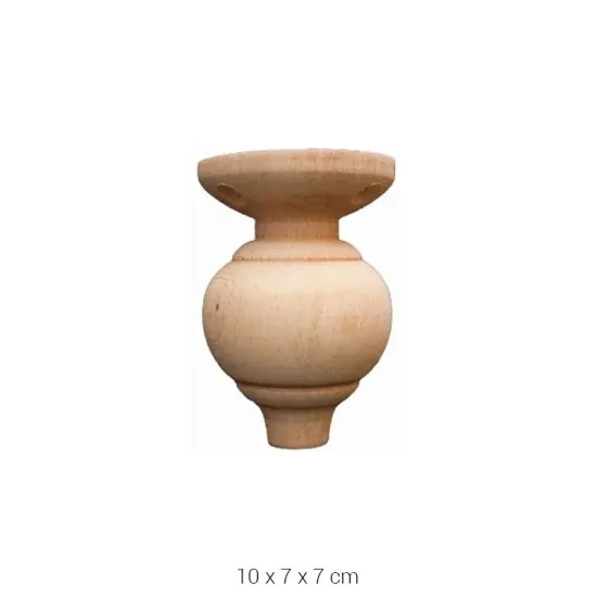 FT08 Ahşap Torna Ayak No 1 Boyanabilir Obje