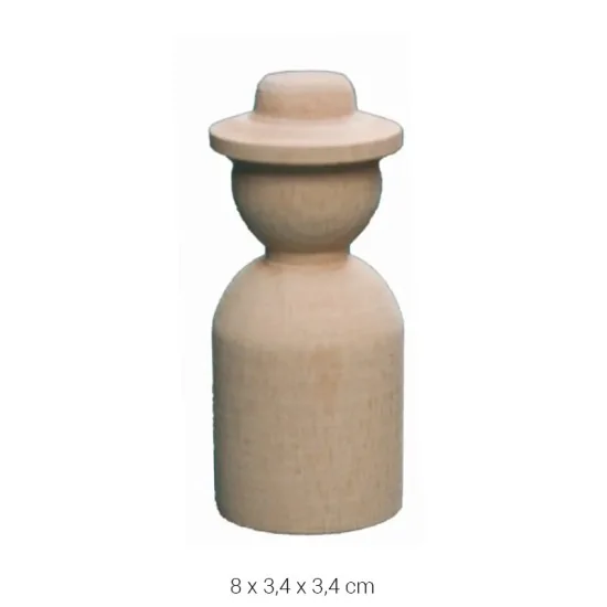 PD14 Peg Bebek 8 cm Ahşap Boyanabilir Obje