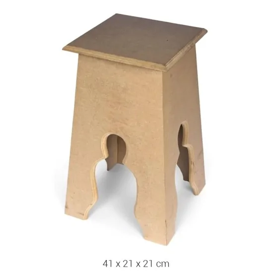 F782 Tabure Ahşap Boyanabilir Obje