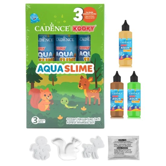 Aqua Slime Orman Hayvanları Seti 3 Renk