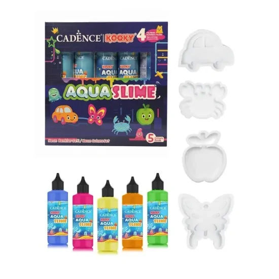 Kooky Aqua Slime Neon Renkler Seti 5X90ML
