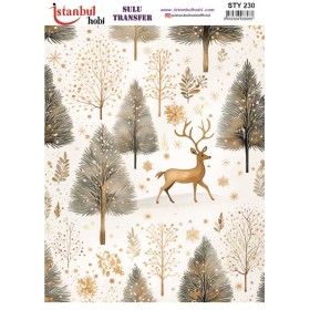 STY230 Yılbaşı Sulu Transfer Kağıdı (25x35)