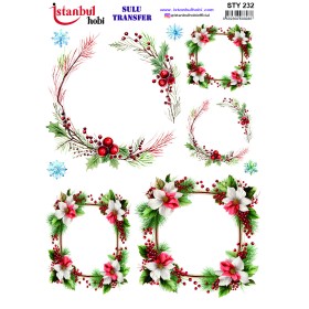 STY232 Yılbaşı Sulu Transfer Kağıdı (25x35)