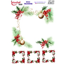 STY235 Yılbaşı Sulu Transfer Kağıdı (25x35)