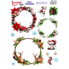 STY237 Yılbaşı Sulu Transfer Kağıdı (25x35)