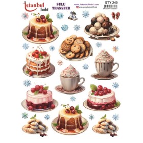 STY245 Yılbaşı Sulu Transfer Kağıdı (25x35)