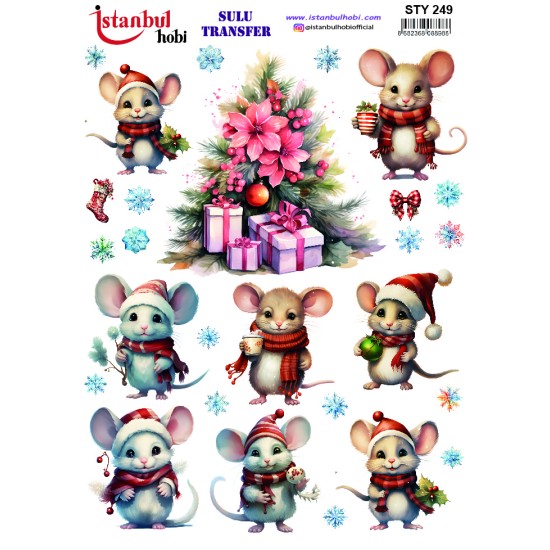 STY249 Yılbaşı Sulu Transfer Kağıdı (25x35)