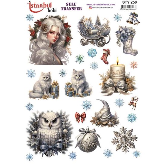 STY250 Yılbaşı Sulu Transfer Kağıdı (25x35)