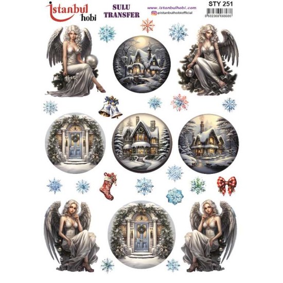 STY251 Yılbaşı Sulu Transfer Kağıdı (25x35)