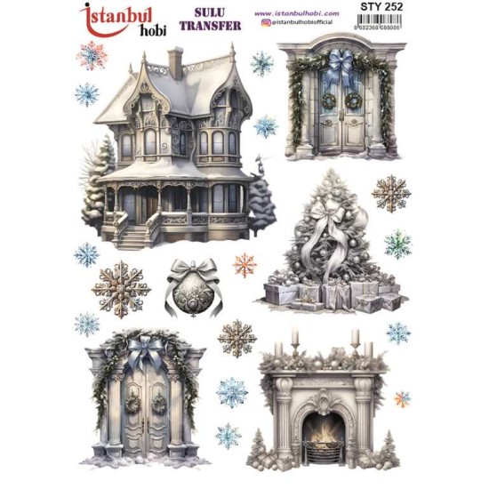 STY252 Yılbaşı Sulu Transfer Kağıdı (25x35)