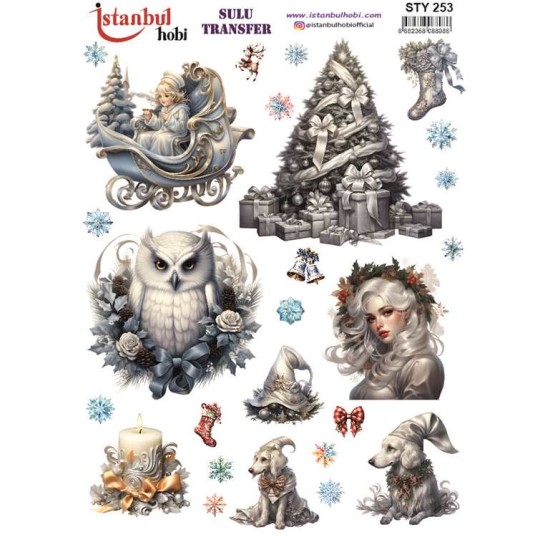 STY253 Yılbaşı Sulu Transfer Kağıdı (25x35)