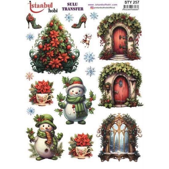 STY257 Yılbaşı Sulu Transfer Kağıdı (25x35)