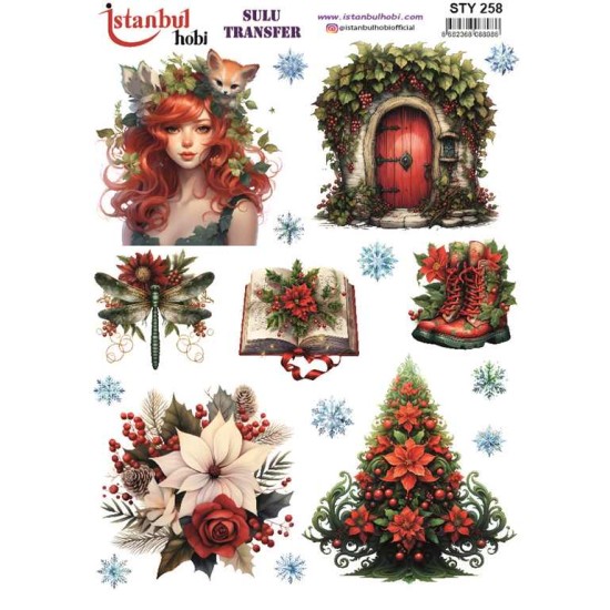 STY258 Yılbaşı Sulu Transfer Kağıdı (25x35)