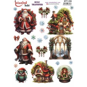 STY259 Yılbaşı Sulu Transfer Kağıdı (25x35)