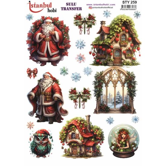 STY259 Yılbaşı Sulu Transfer Kağıdı (25x35)