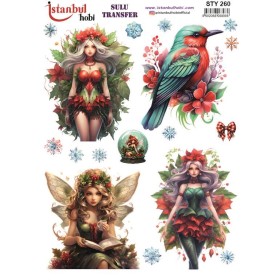 STY260 Yılbaşı Sulu Transfer Kağıdı (25x35)