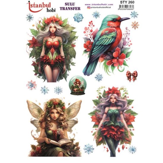 STY260 Yılbaşı Sulu Transfer Kağıdı (25x35)