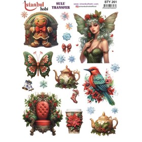 STY261 Yılbaşı Sulu Transfer Kağıdı (25x35)