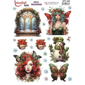 STY262 Yılbaşı Sulu Transfer Kağıdı (25x35)