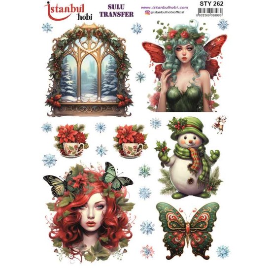 STY262 Yılbaşı Sulu Transfer Kağıdı (25x35)