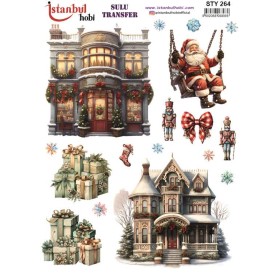 STY264 Yılbaşı Sulu Transfer Kağıdı (25x35)