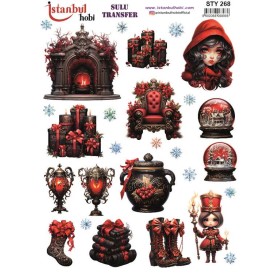 STY268 Yılbaşı Sulu Transfer Kağıdı (25x35)