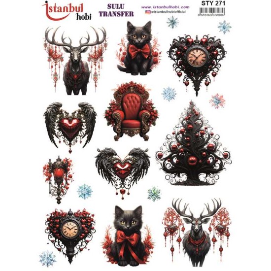 STY271 Yılbaşı Sulu Transfer Kağıdı (25x35)