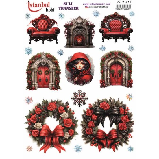 STY272 Yılbaşı Sulu Transfer Kağıdı (25x35)