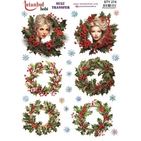 STY274 Yılbaşı Sulu Transfer Kağıdı (25x35)