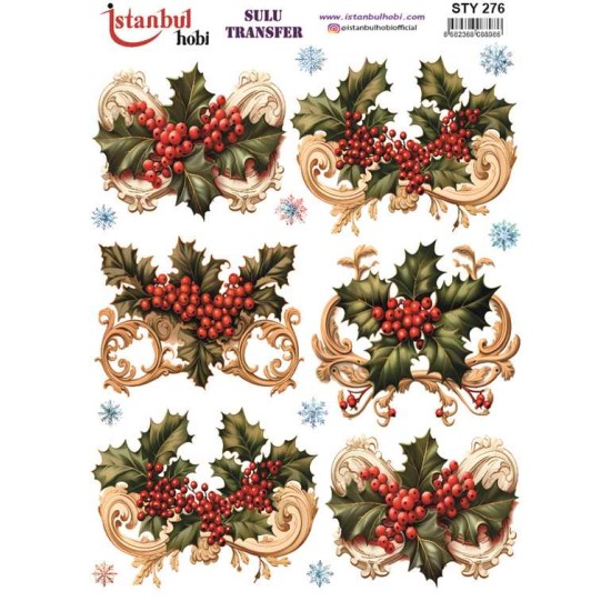 STY276 Yılbaşı Sulu Transfer Kağıdı (25x35)