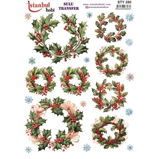 STY280 Yılbaşı Sulu Transfer Kağıdı (25x35)