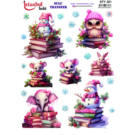 STY281 Yılbaşı Sulu Transfer Kağıdı (25x35)