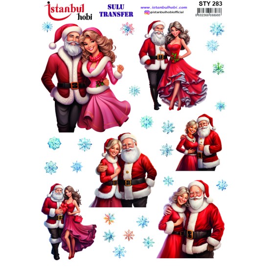 STY283 Yılbaşı Sulu Transfer Kağıdı (25x35)