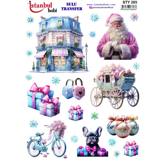 STY285 Yılbaşı Sulu Transfer Kağıdı (25x35)