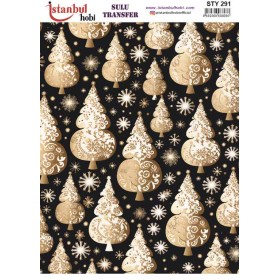 STY291 Yılbaşı Sulu Transfer Kağıdı (25x35)