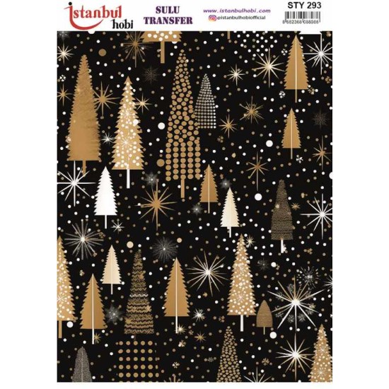 STY293 Yılbaşı Sulu Transfer Kağıdı (25x35)