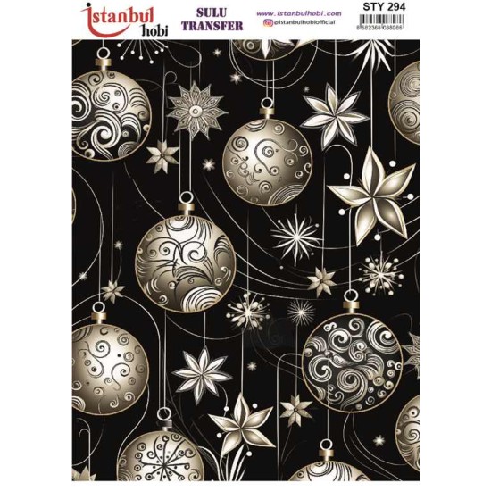 STY294 Yılbaşı Sulu Transfer Kağıdı (25x35)