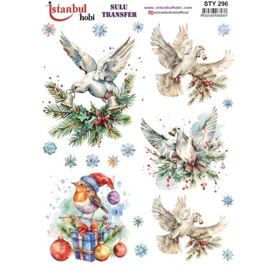 STY296 Yılbaşı Sulu Transfer Kağıdı (25x35)