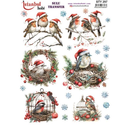 STY297 Yılbaşı Sulu Transfer Kağıdı (25x35)